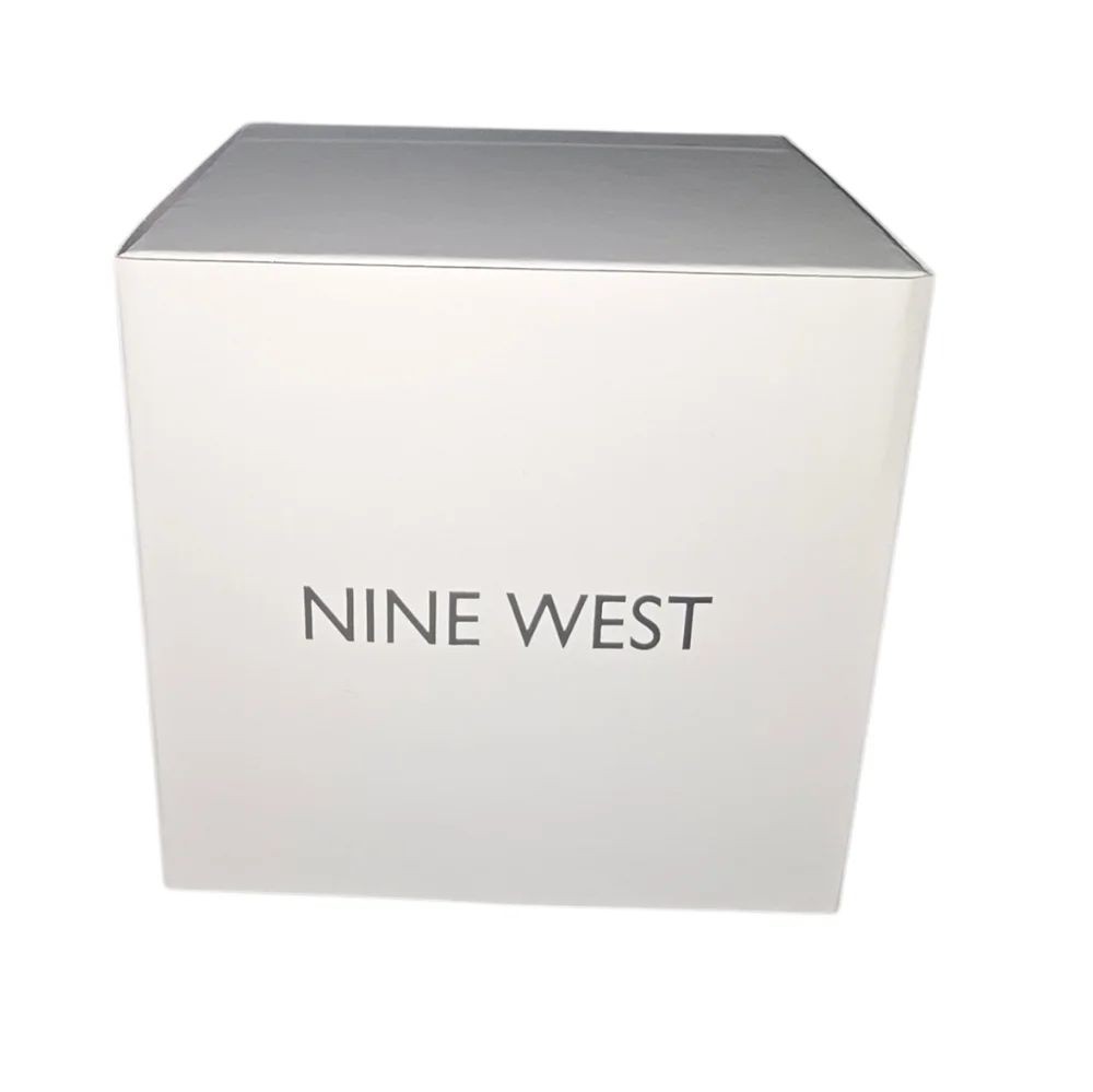 Nine West Men's Jasper Dress Watch Black Leather NWB